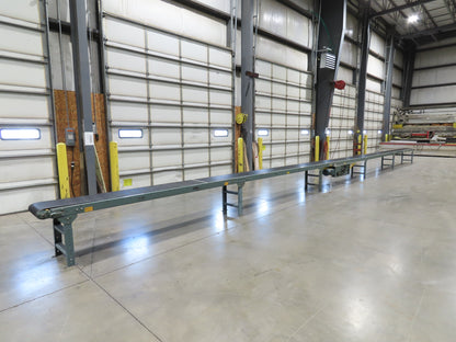 Hytrol 18"x 50' 10" Slider Bed Conveyor 15.5" Belt 2Hp 3PH Center Drive 65FPM