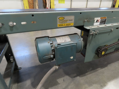 Hytrol 18"x 50' 10" Slider Bed Conveyor 15.5" Belt 2Hp 3PH Center Drive 65FPM