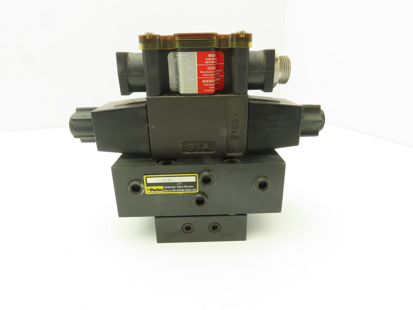 Parker D1VW9CNYCF56 Directional Solenoid Valve Tri-Pressure Relief R2P8YF56MMM
