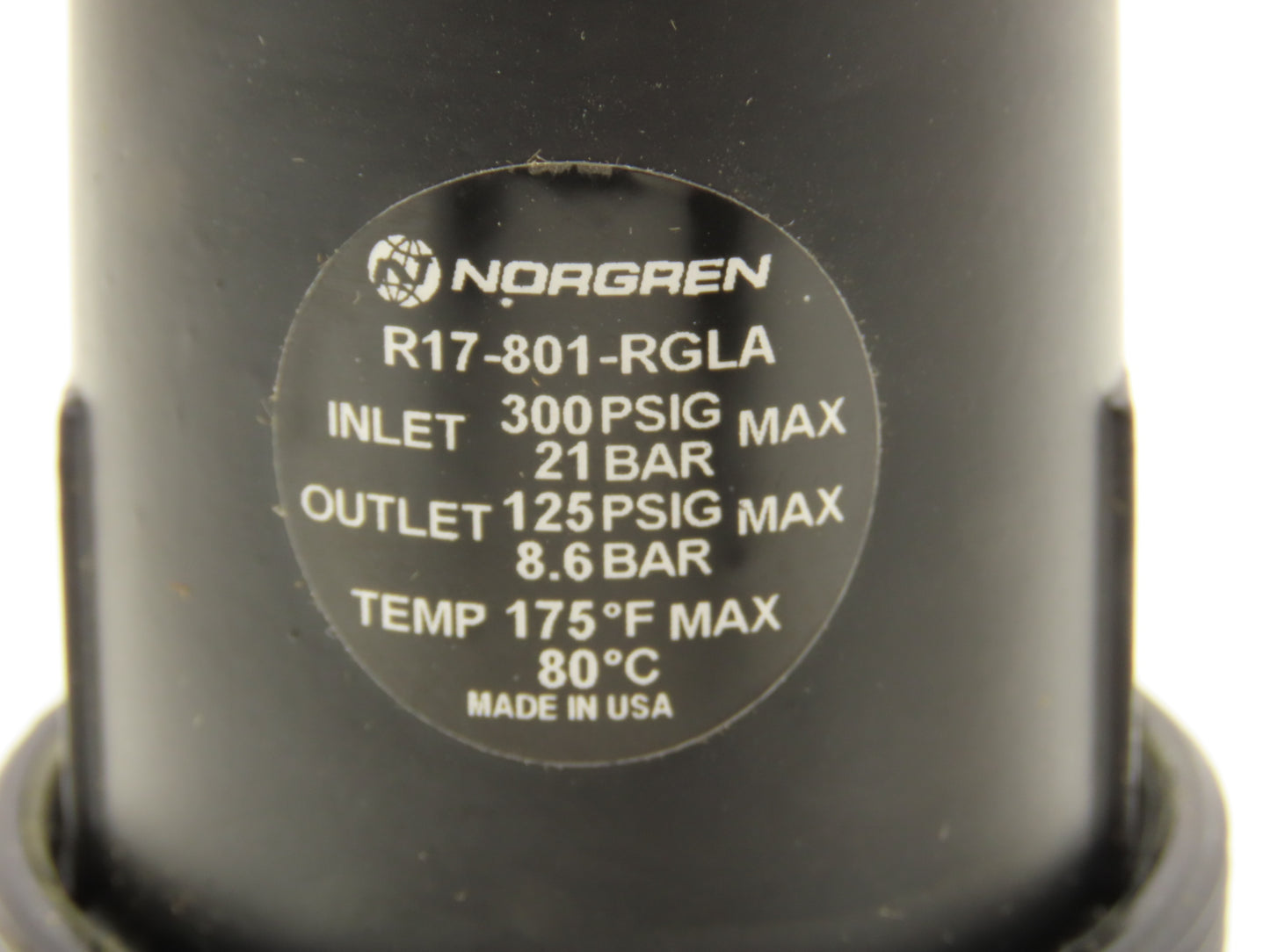 Norgren R17-801-RGLA Pneumatic Regulator w/Gauge 1" NPT 300PSI Max T-Bar Adjust