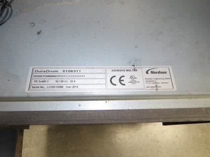 Nordson DD200 Piston Pump Bulk Melter 55 Gallon Drum Hot Melt 480V Parts Only