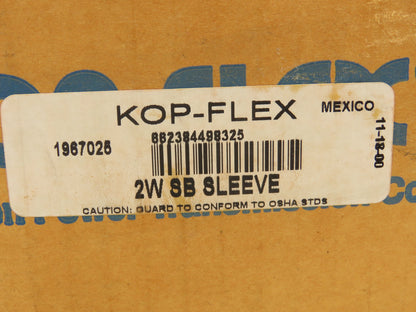 Kop-Flex 2WSB Gear Coupling Sleeve Flanged Size 2 Bolt Circle 5.8125" OD-7"