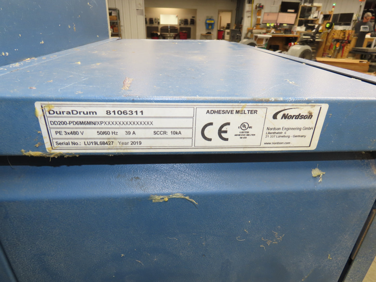 Nordson DD200 Piston Pump Bulk Melter 55 Gallon Drum Hot Melt 480V Parts Only