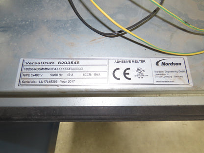 Nordson VD200 Piston Pump Bulk Melter 55 Gallon Drum Hot Melt 480V Parts Only