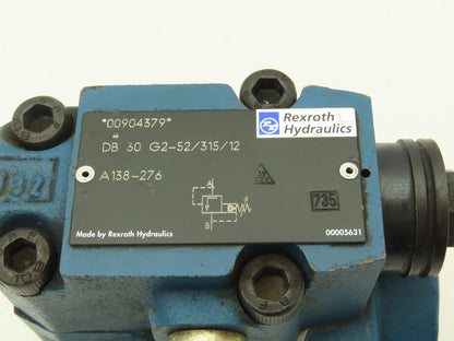 Rexroth DB 30 G2-52/315/12 Hydraulic Pressure Relief Valve Pilot-Operated