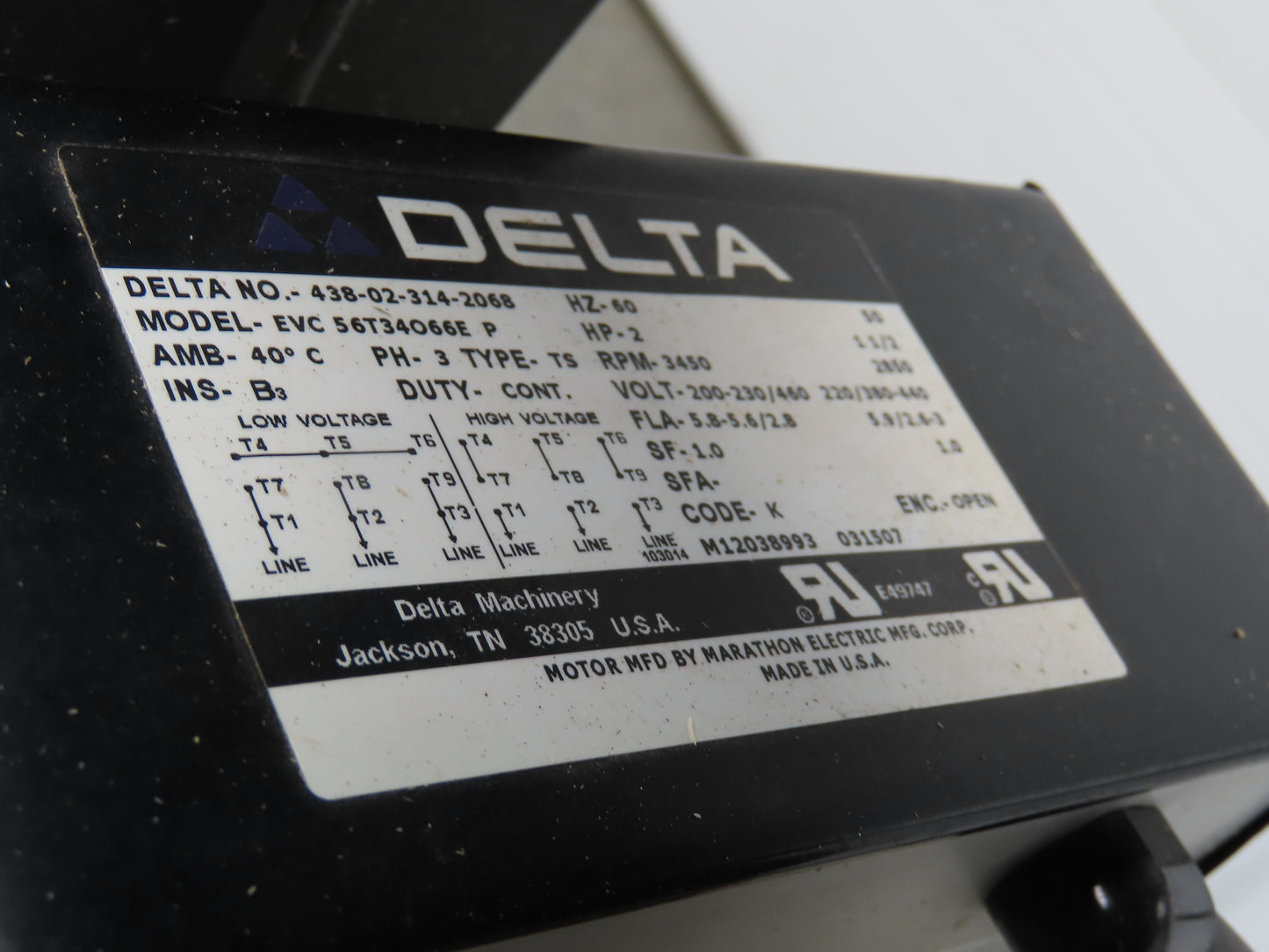 Delta Radial Arm Saw 12" Blade 13" Travel 2 HP 230/460V 3 Ph