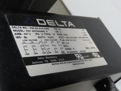 Delta Radial Arm Saw 12" Blade 13" Travel 2 HP 230/460V 3 Ph