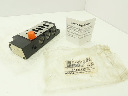 Parker PS4319AP Single Valve Subbase Aluminum Manifold 3/4"NPT ISO Size H4