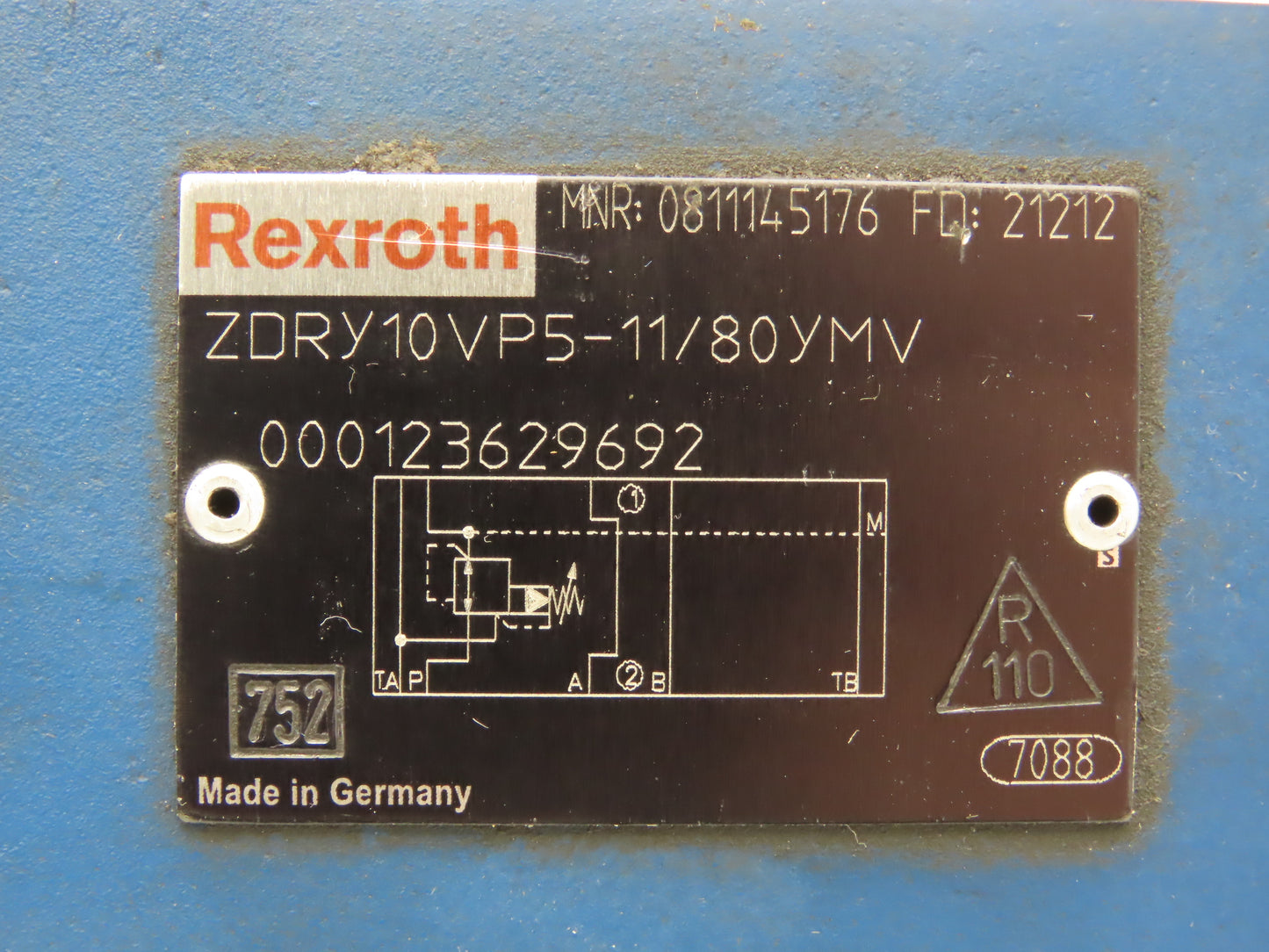 Rexroth ZDRY10VP5-11/80YMV Hydraulic Modular Check Valve 081145176