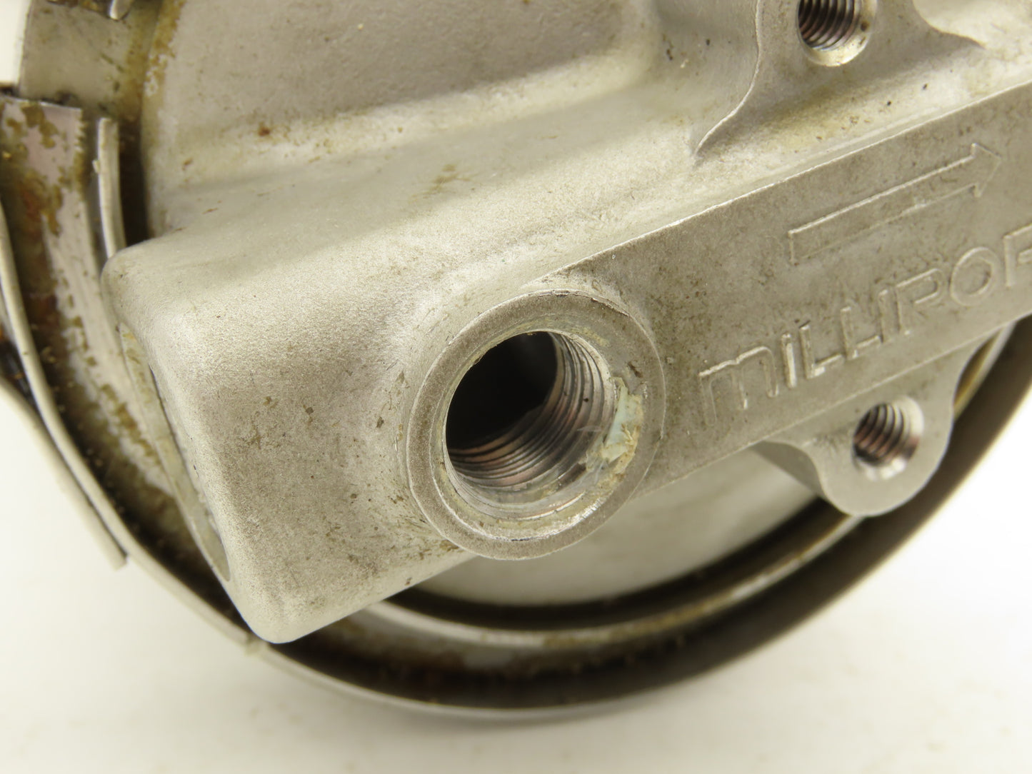 Millipore YMV15133K-110 Stainless Filter Housing 3"x 12"L M16x1.5 Ports