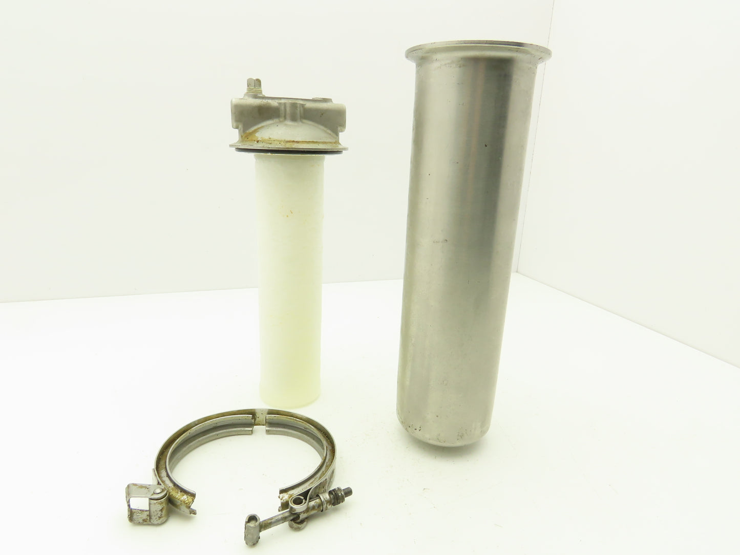 Millipore YMV15133K-110 Stainless Filter Housing 3"x 12"L M16x1.5 Ports