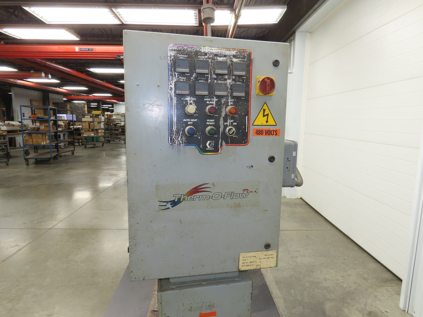Graco 243895 Thermo-o-flow Hot Melt Drum Unloader 55 Gallon 480V No Pump