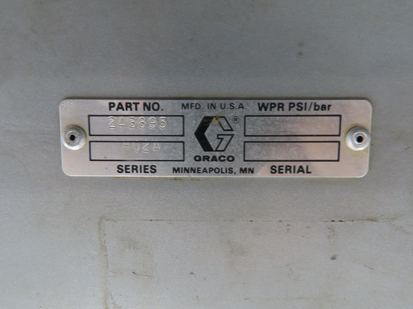 Graco 243895 Thermo-o-flow Hot Melt Drum Unloader 55 Gallon 480V No Pump