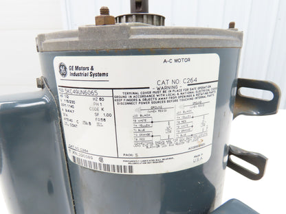 General Electric C264 AC Motor 1/2Hp 1140 RPM 115/230V 60Hz 1Ph 56 Frame
