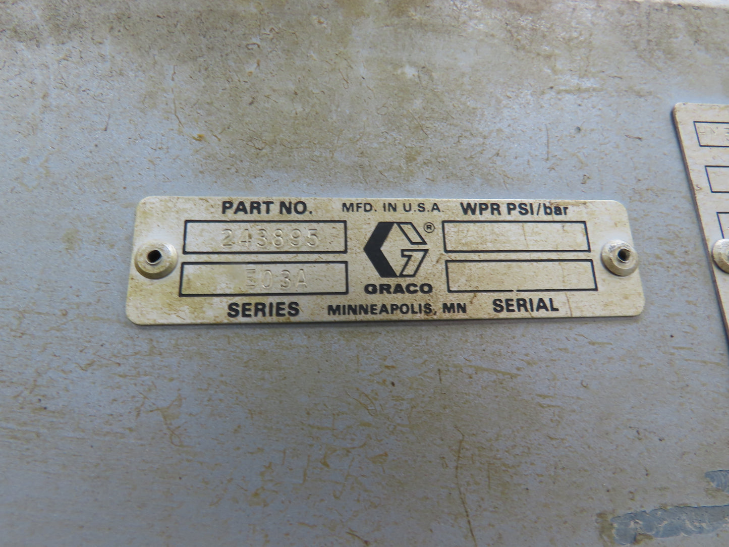 Graco 243895 Thermo-o-flow Hot Melt Drum Unloader 55 Gallon 480V