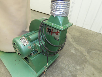 Grizzly Dust Collector 2HP 3 PH Single Bag Filter 1-Phase 115/230V 24/12Amp