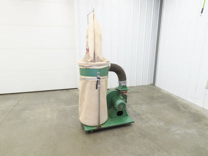 Grizzly Dust Collector 2HP 3 PH Single Bag Filter 1-Phase 115/230V 24/12Amp