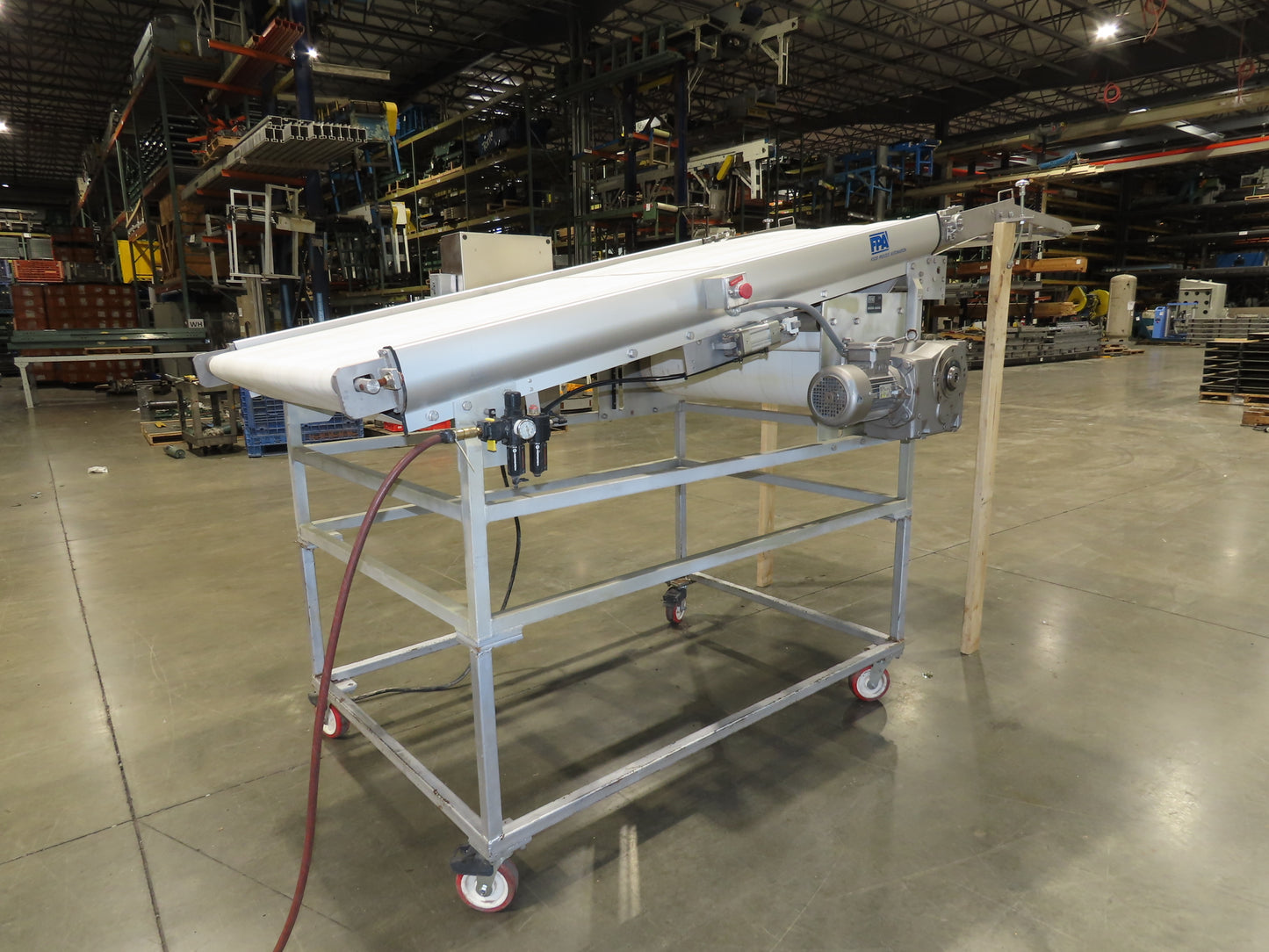 FDA Food Process 11'L Stainless Portable Incline Conveyor 38"Belt 1.5Hp 230V 3PH