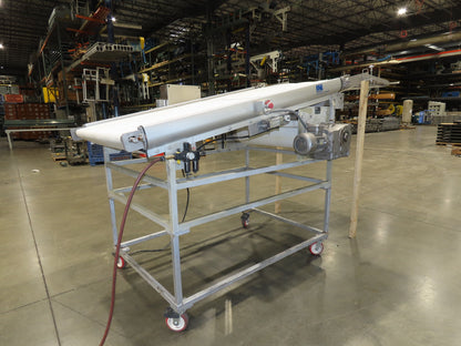 FDA Food Process 11'L Stainless Portable Incline Conveyor 38"Belt 1.5Hp 230V 3PH