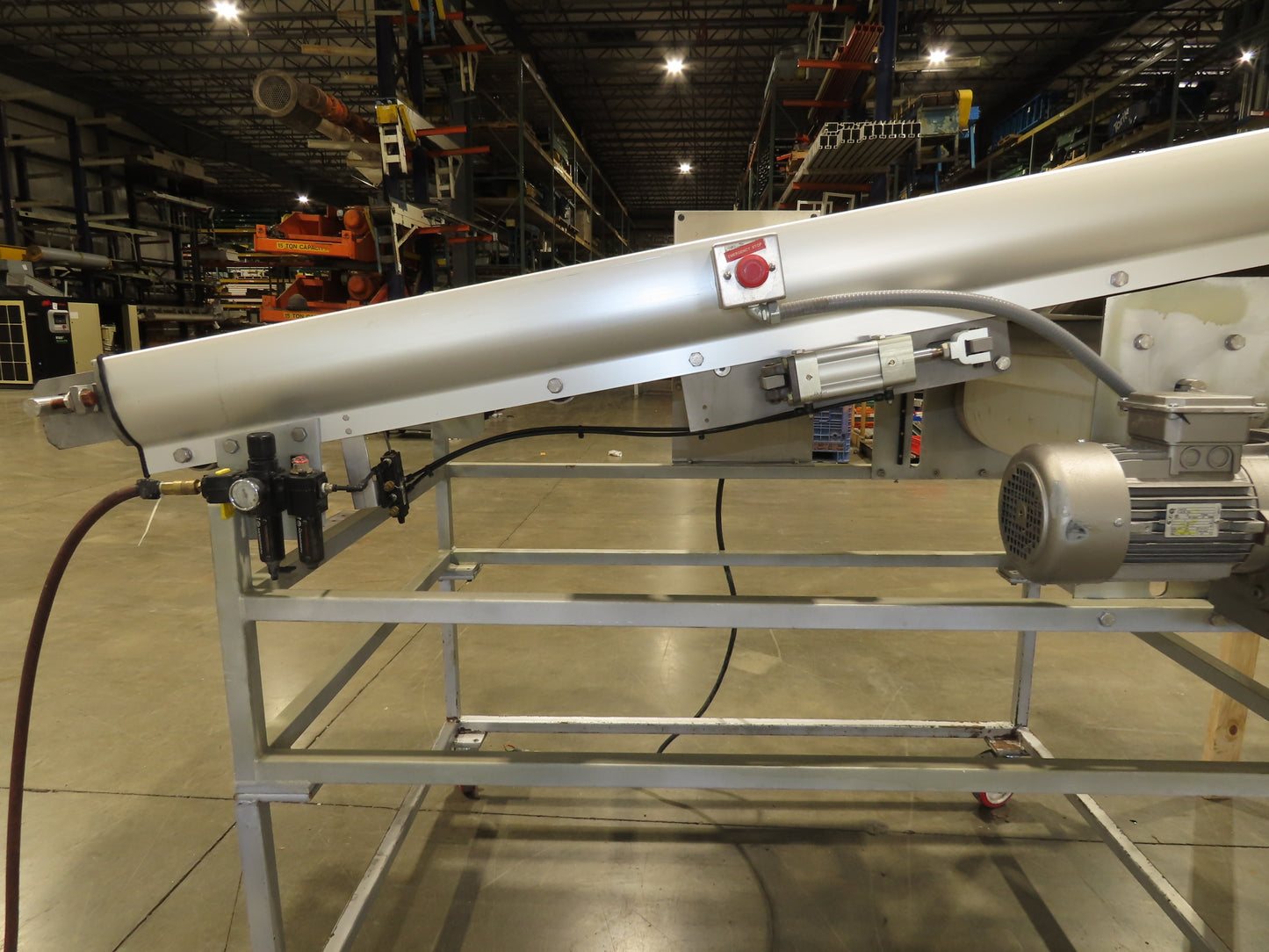 FDA Food Process 11'L Stainless Portable Incline Conveyor 38"Belt 1.5Hp 230V 3PH