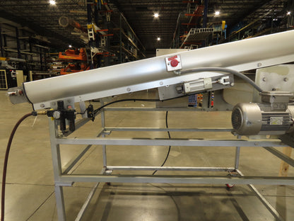 FDA Food Process 11'L Stainless Portable Incline Conveyor 38"Belt 1.5Hp 230V 3PH