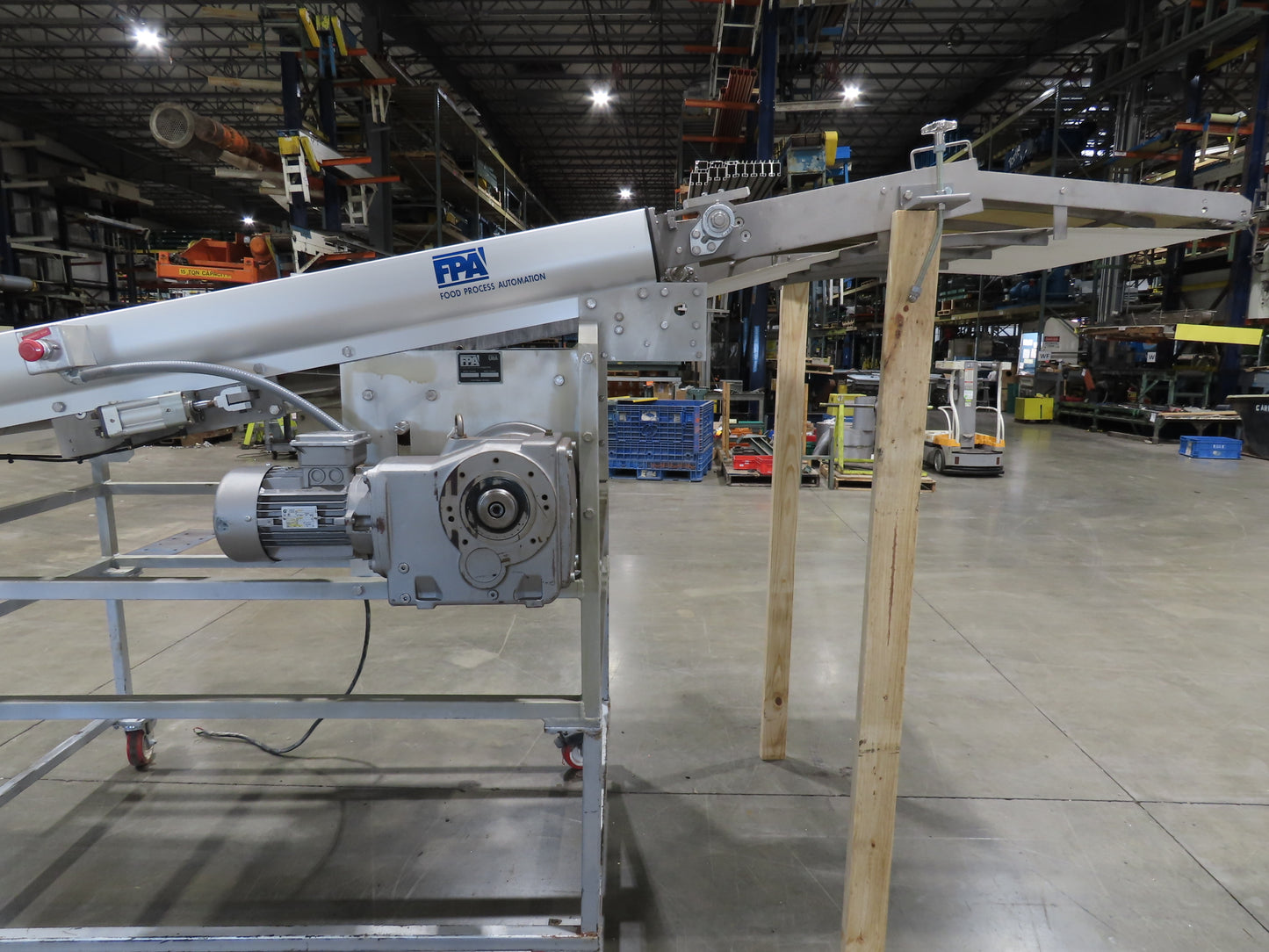 FDA Food Process 11'L Stainless Portable Incline Conveyor 38"Belt 1.5Hp 230V 3PH