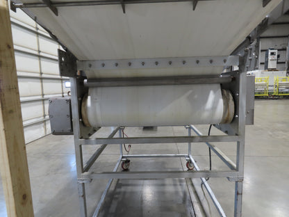 FDA Food Process 11'L Stainless Portable Incline Conveyor 38"Belt 1.5Hp 230V 3PH