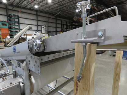 FDA Food Process 11'L Stainless Portable Incline Conveyor 38"Belt 1.5Hp 230V 3PH