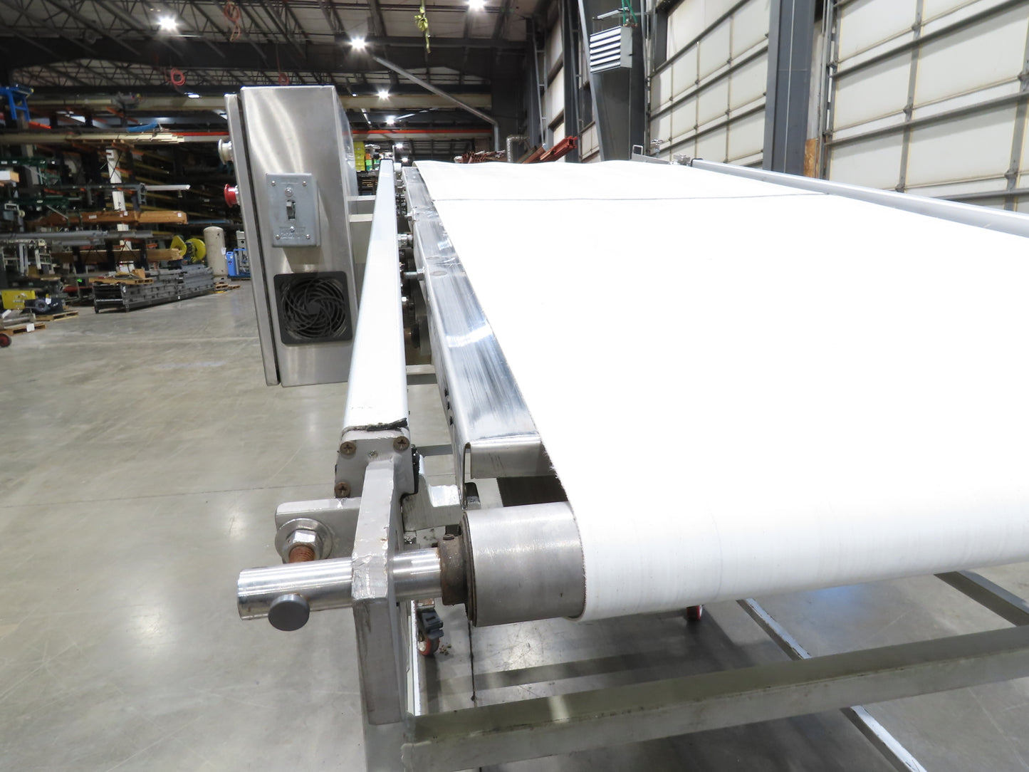 FDA Food Process 11'L Stainless Portable Incline Conveyor 38"Belt 1.5Hp 230V 3PH