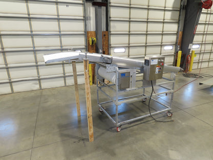 FDA Food Process 11'L Stainless Portable Incline Conveyor 38"Belt 1.5Hp 230V 3PH