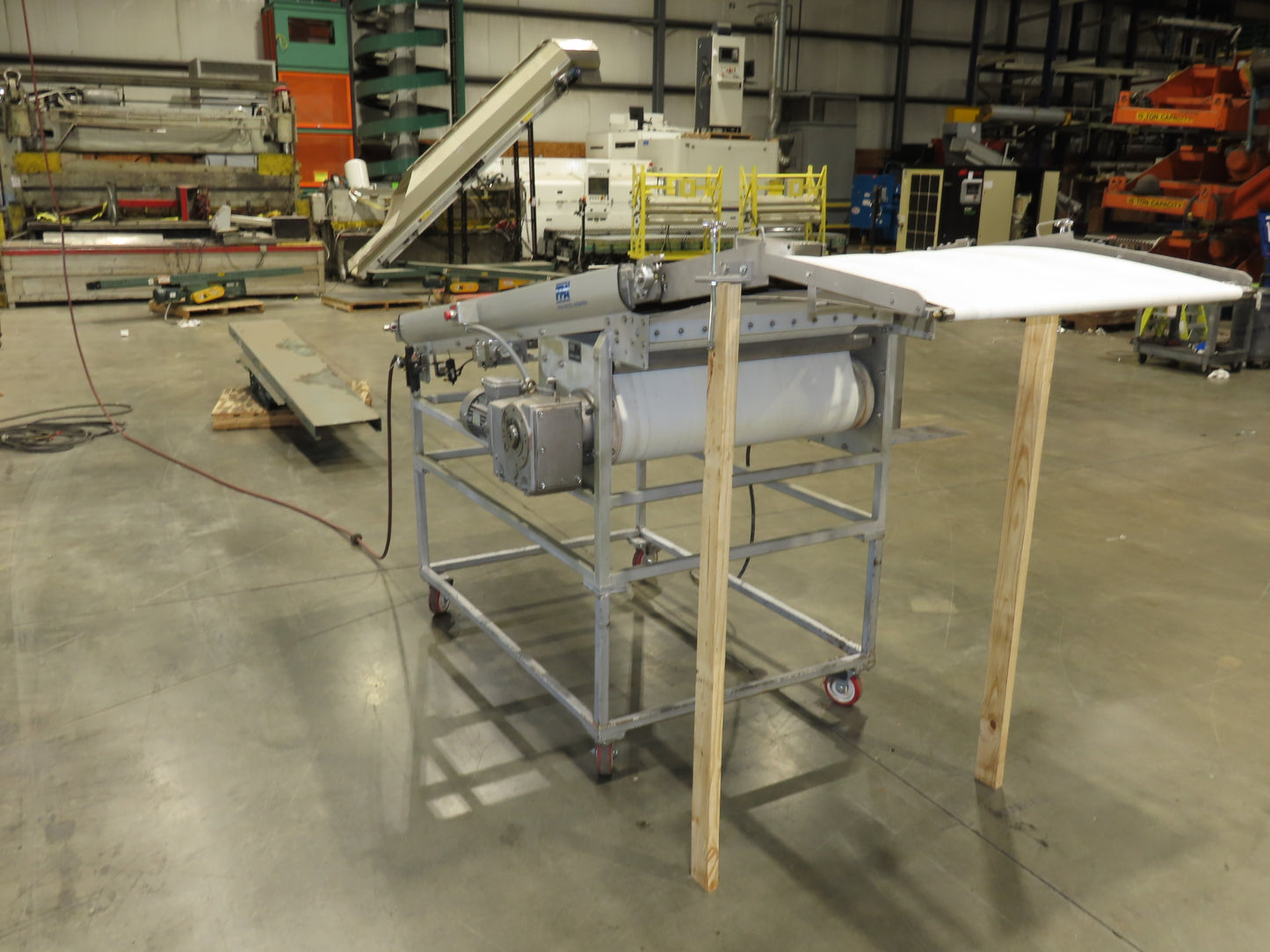 FDA Food Process 11'L Stainless Portable Incline Conveyor 38"Belt 1.5Hp 230V 3PH