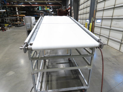 FDA Food Process 11'L Stainless Portable Incline Conveyor 38"Belt 1.5Hp 230V 3PH