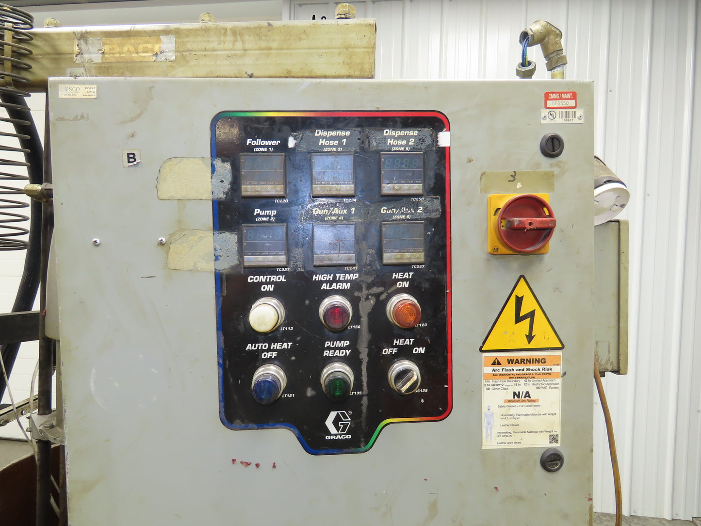 Graco 243895 Thermo-o-flow Hot Melt Drum Unloader 55 Gallon 480V