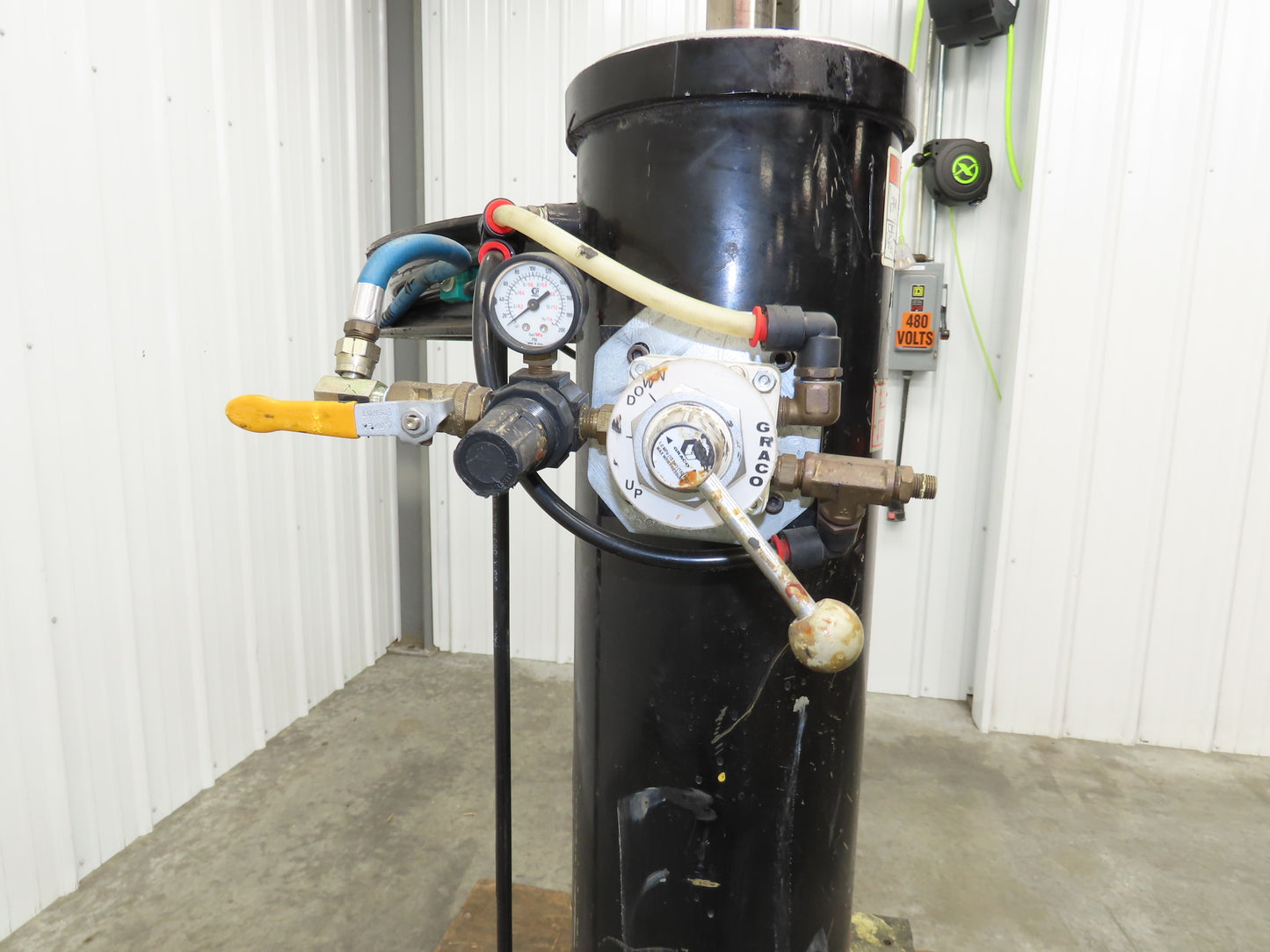 Graco Thermo-o-flow Hot Melt Drum Unloader 55 Gallon Frame & Cylinders Only