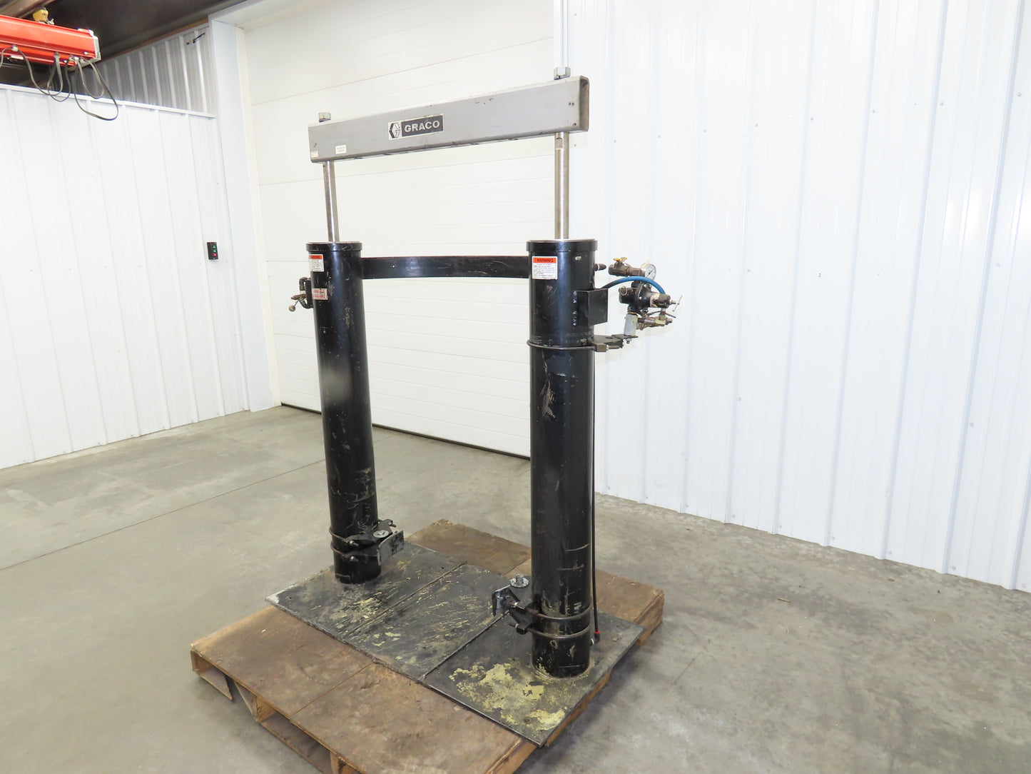 Graco Thermo-o-flow Hot Melt Drum Unloader 55 Gallon Frame & Cylinders Only