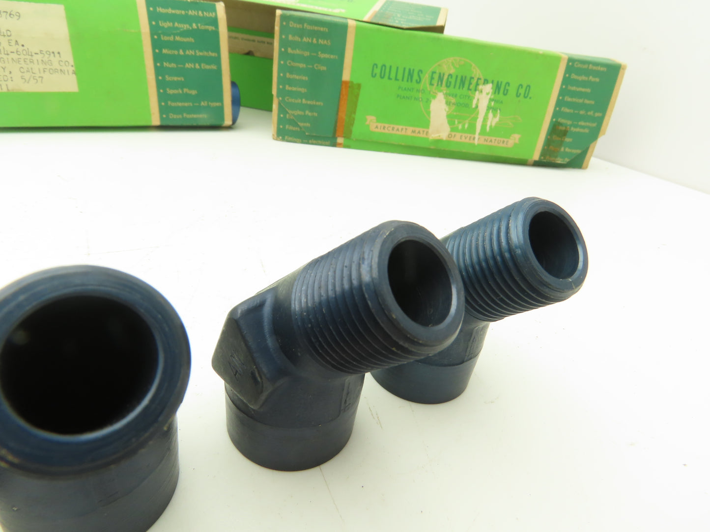 Collins Engineering AN915-4D Elbow 45 Deg Aluminum 1/2"NPT Female/Male Lot of 20