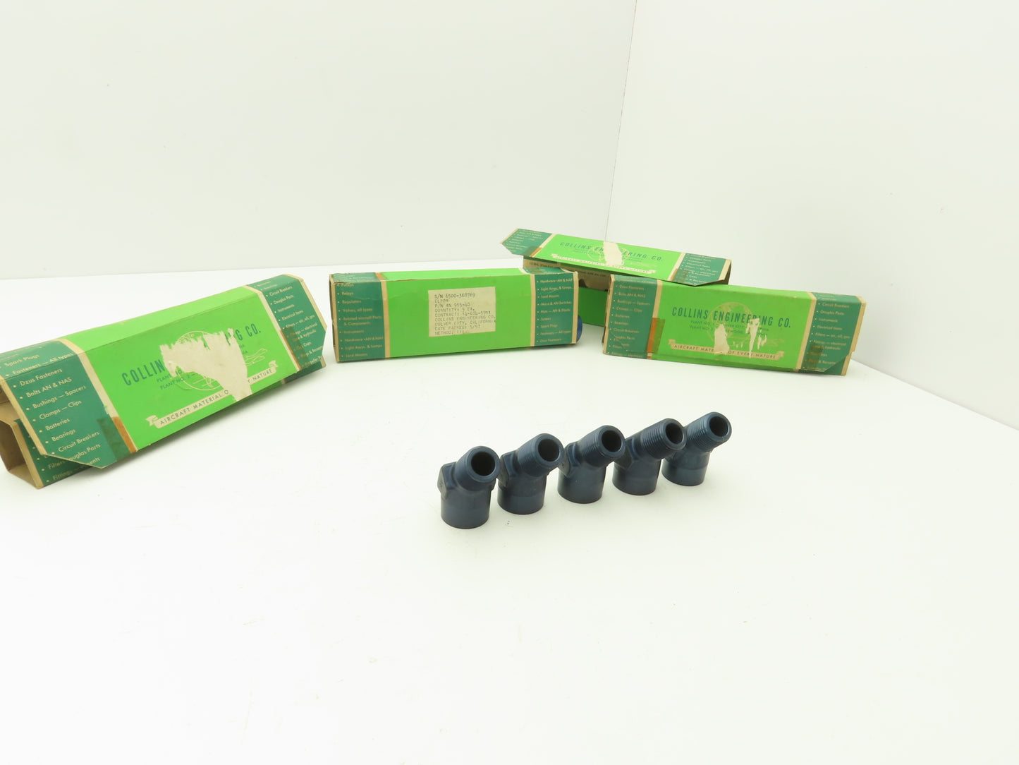 Collins Engineering AN915-4D Elbow 45 Deg Aluminum 1/2"NPT Female/Male Lot of 20