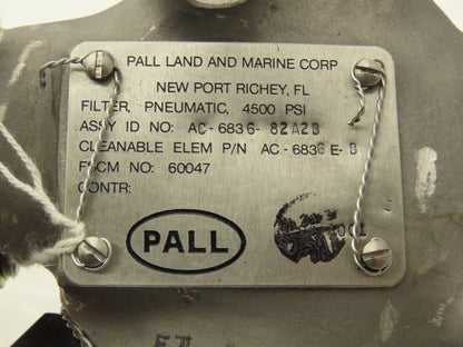 Pall Land & Marine AC-6836-82A2B High Pressure Fluid Filter Socket Weld 4500psi