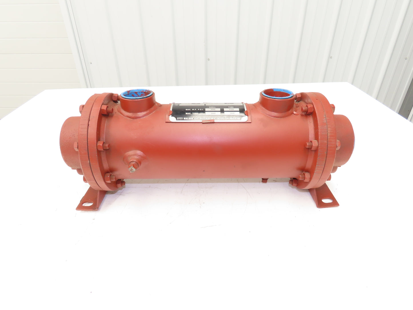 Basco 2A01A05014 Oiler Cooler Shell & Tube Heat Exchanger 1-Pass 150 PSI