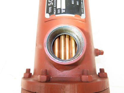 Basco 2A01A05014 Oiler Cooler Shell & Tube Heat Exchanger 1-Pass 150 PSI