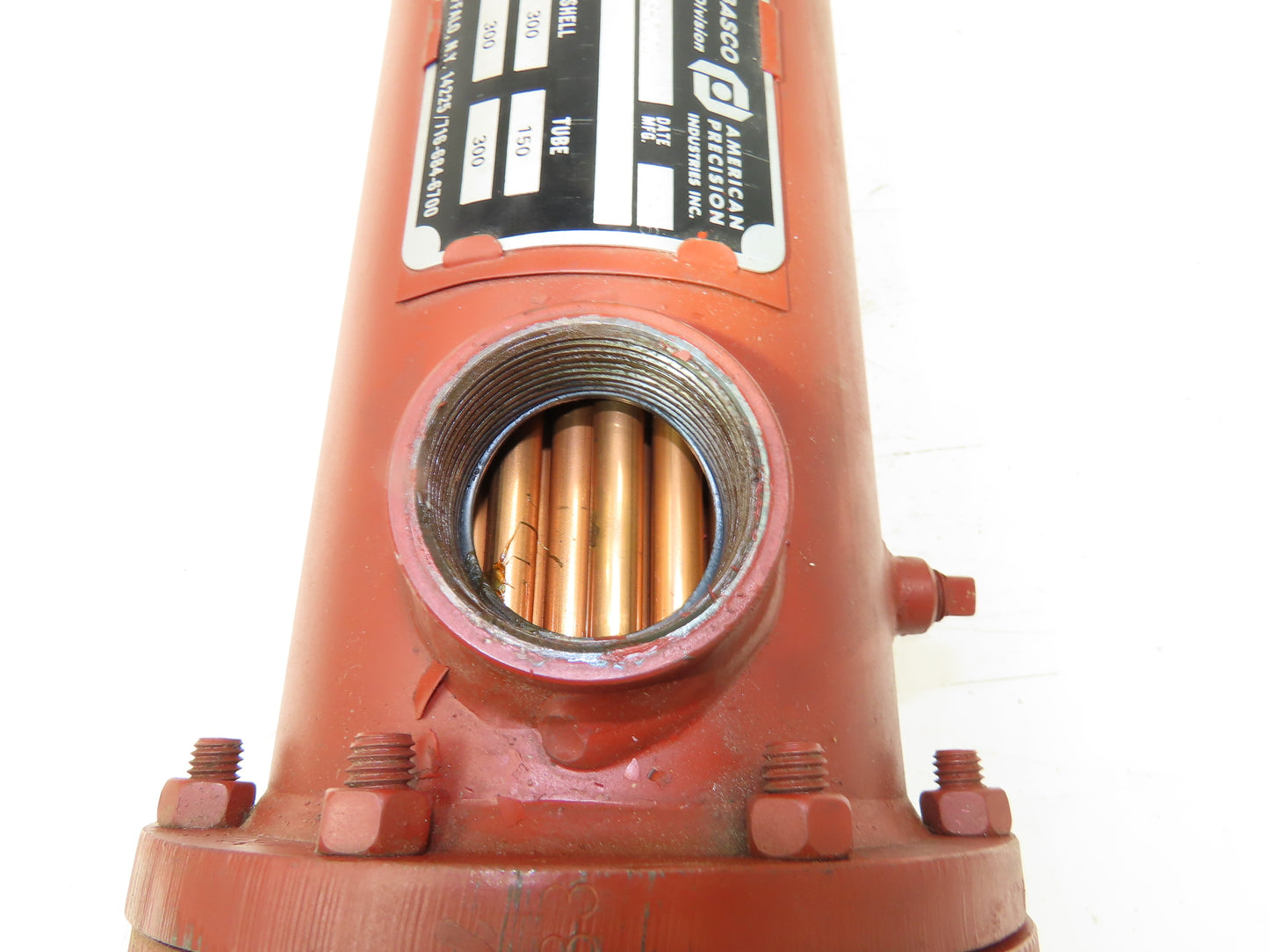 Basco 2A01A05014 Oiler Cooler Shell & Tube Heat Exchanger 1-Pass 150 PSI