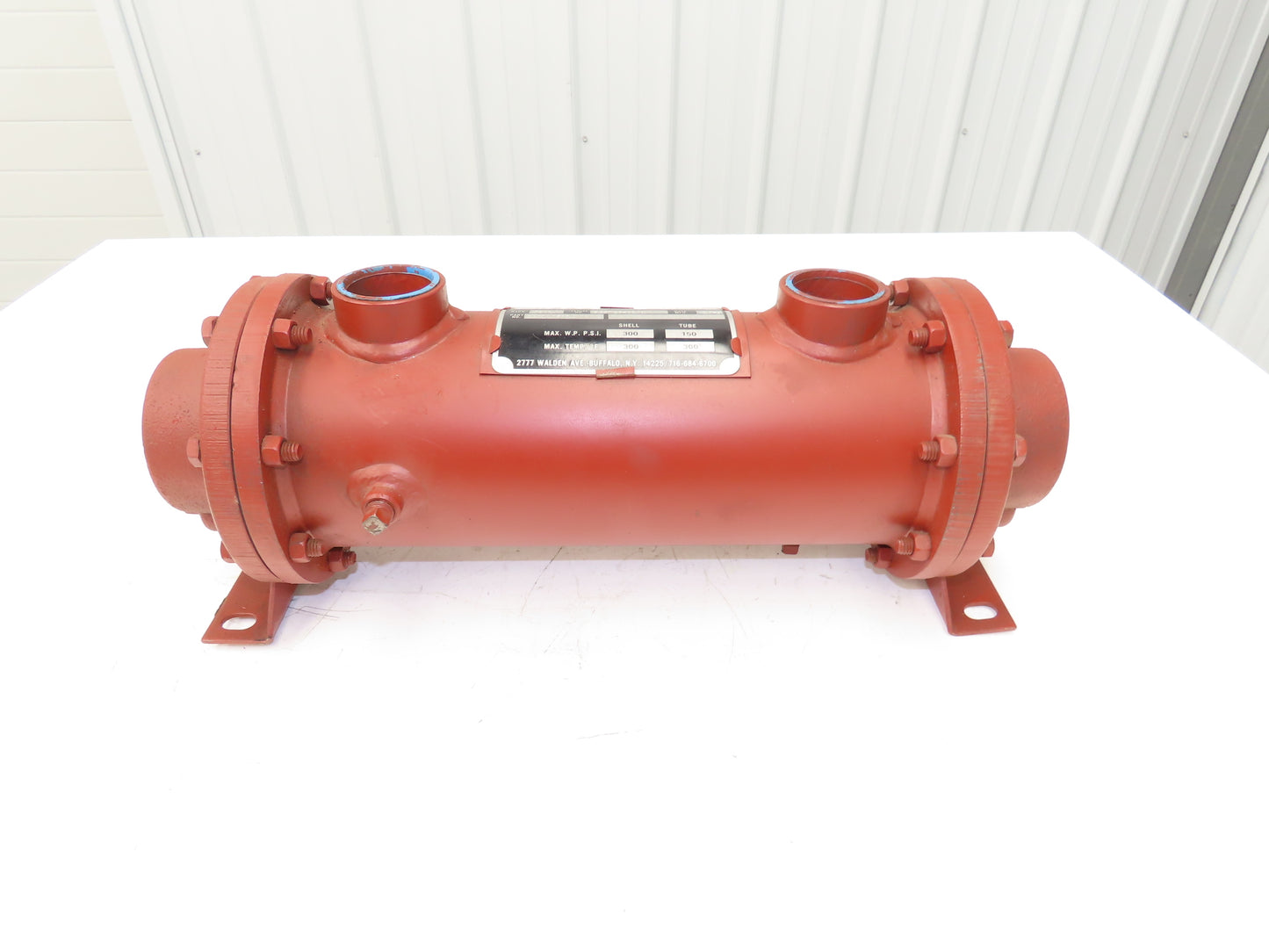 Basco 2A01A05014 Oiler Cooler Shell & Tube Heat Exchanger 1-Pass 150 PSI