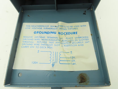 Jefferson Electric 969-001-940 Swimming Pool Light Transformer 120V 1PH to 12VAC