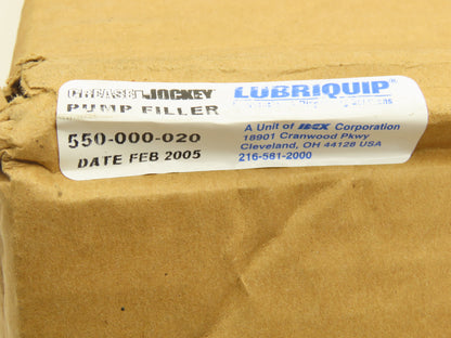 Lubriquip 550-000-020 Grease Jockey Hand Pump Re-Filler 5 Gal Pail Lid 3/8" Hose