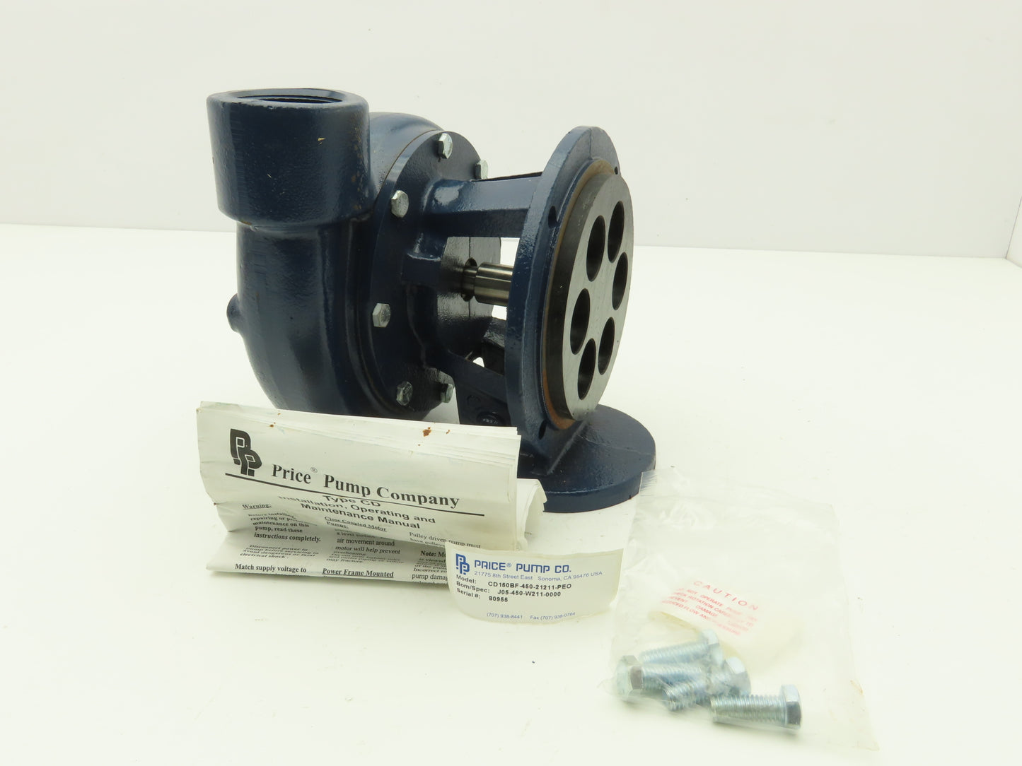 Price Pump CD150BF-450-21211-PEO Centrifugal Pump Head 2"x1.5"NPT 56C Motor Size