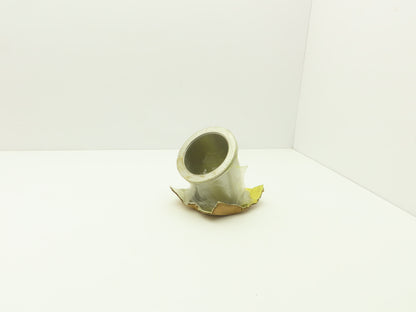 E45-NW-100 4" Vacuum Tube Elbow Short Radius  45 Deg With Welded Flange SS