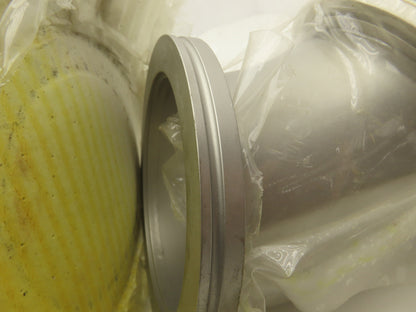 E45-NW-100 4" Vacuum Tube Elbow Short Radius  45 Deg With Welded Flange SS