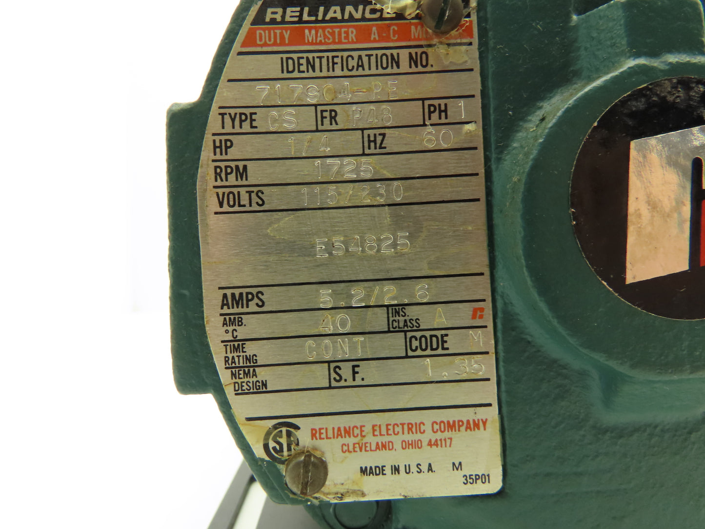 Master-Reeves AC Gearmotor 6.2:1 Reducer 1/4 Hp 280 RPM 115/230V 1 Ph Parallel