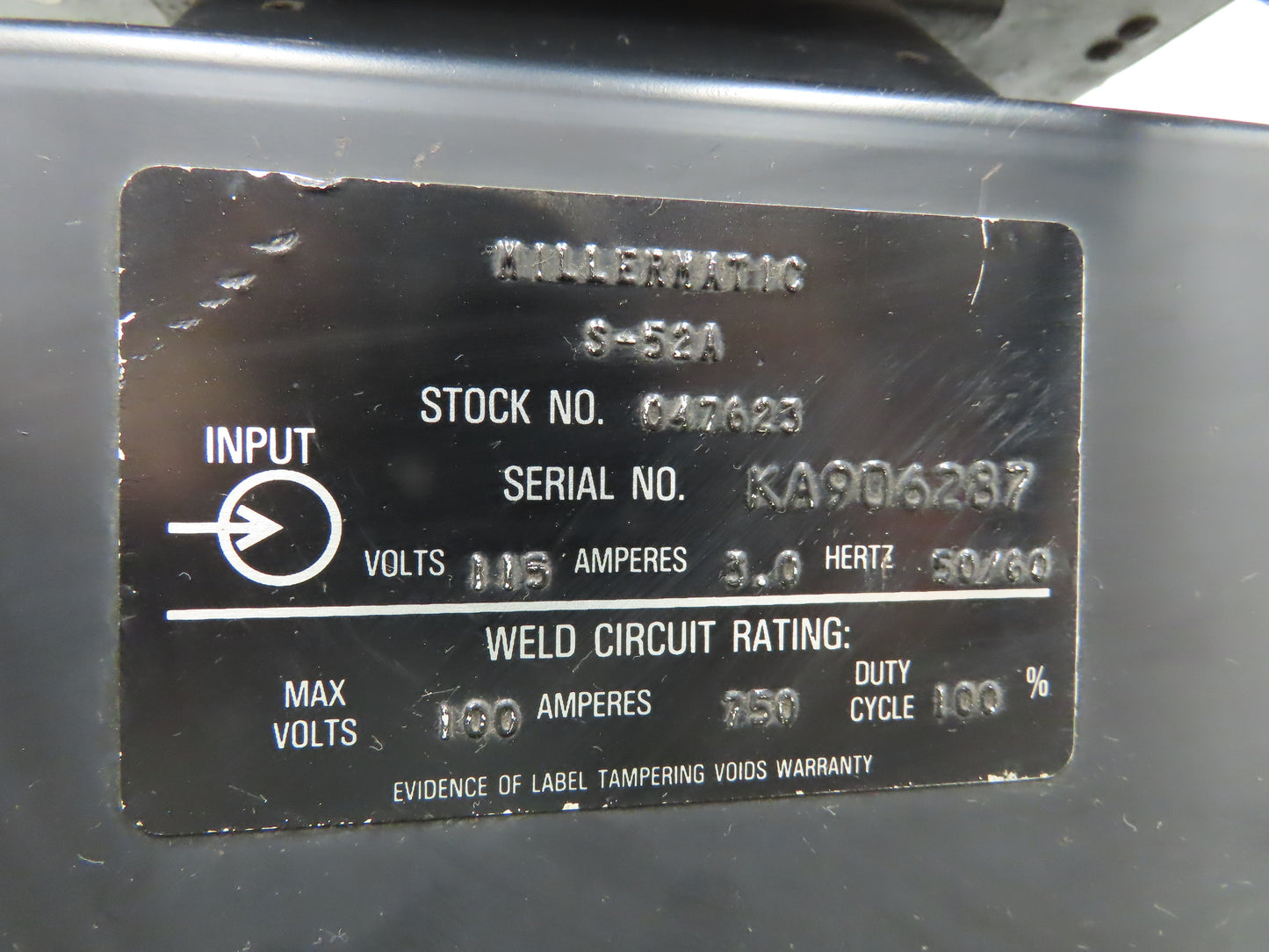 Miller CP-200 Mig Welder 200 amp DC Arc S-52A Wire Feeder 230/460VAC 3PH