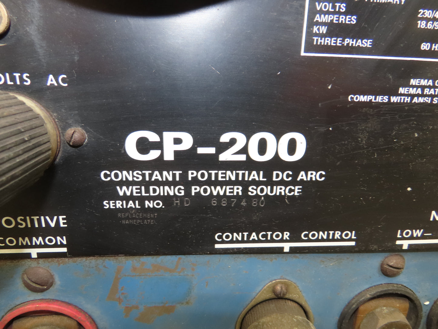 Miller CP-200 Mig Welder 200 amp DC Arc 10E Wire Feeder 230/460VAC 3PH